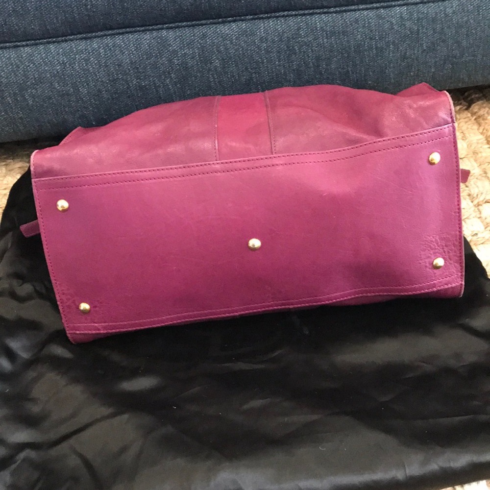 YSL large Cabas bag in magenta - Picture 4 of 7